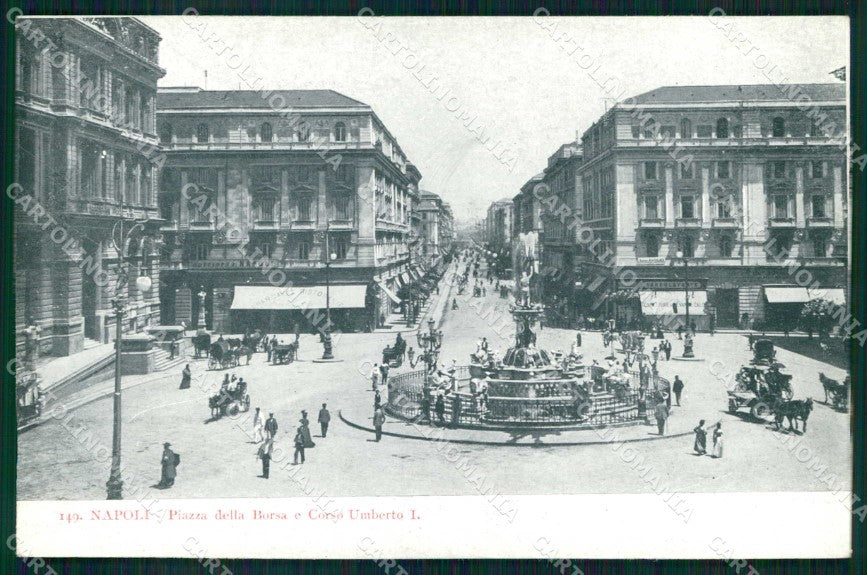 Napoli Città Piazza Borsa Corso Umberto I cartolina MX4694 – fronte