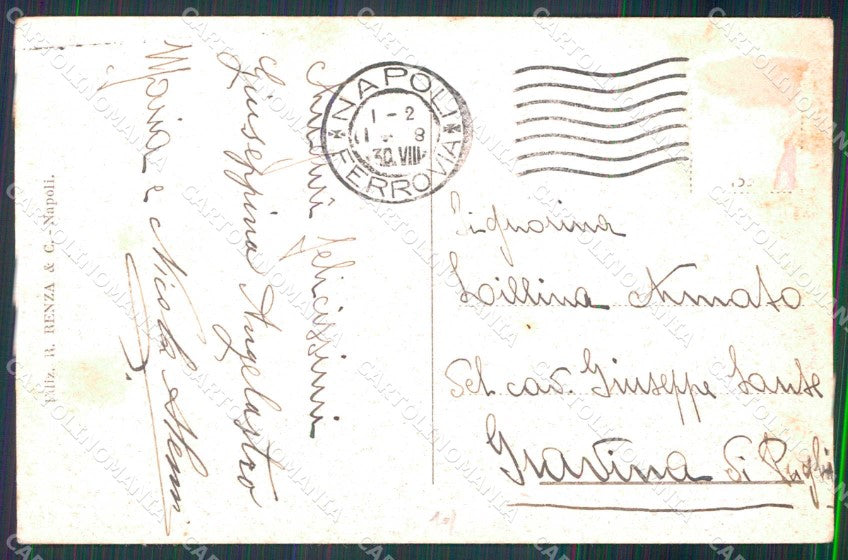 Napoli Città Via Piliero Porto Mercantile ABRASA cartolina MX4700 – retro
