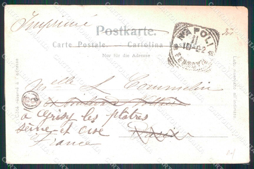 Napoli Città Piazza Stazione PIEGHINE cartolina MX4706 – retro