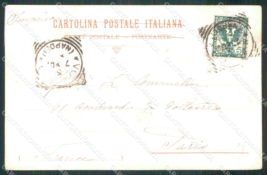 Napoli Città Veduta dal Mare Barche cartolina MX4712 – retro