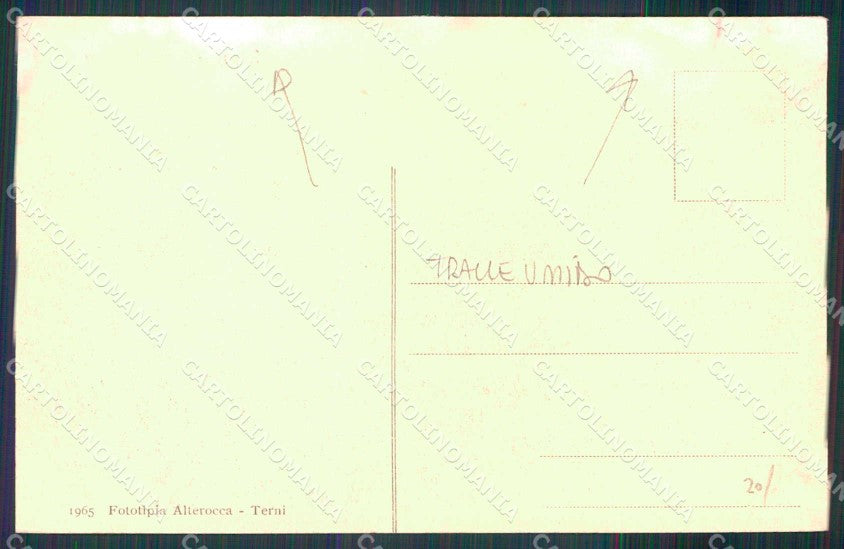 Napoli Città Rione Amedeo Tram Alterocca 1965 TRACCE UMIDO cartolina MX4714 – retro