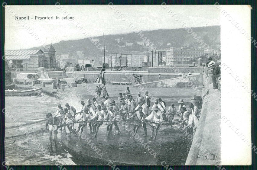 Napoli Città Mestieri Pescatori in Azione Alterocca 4115 cartolina MX4732 – fronte