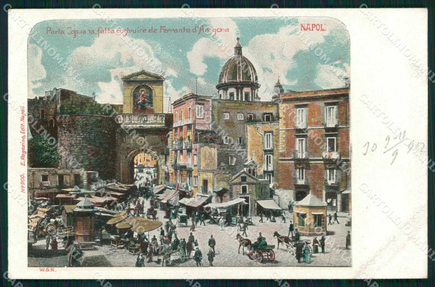 Napoli Città Porta Capuana Ragozino 900 cartolina MX4734 – fronte