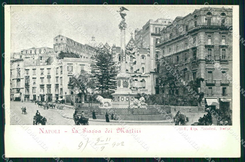 Napoli Città Piazza dei Martiri cartolina MX4747 – fronte
