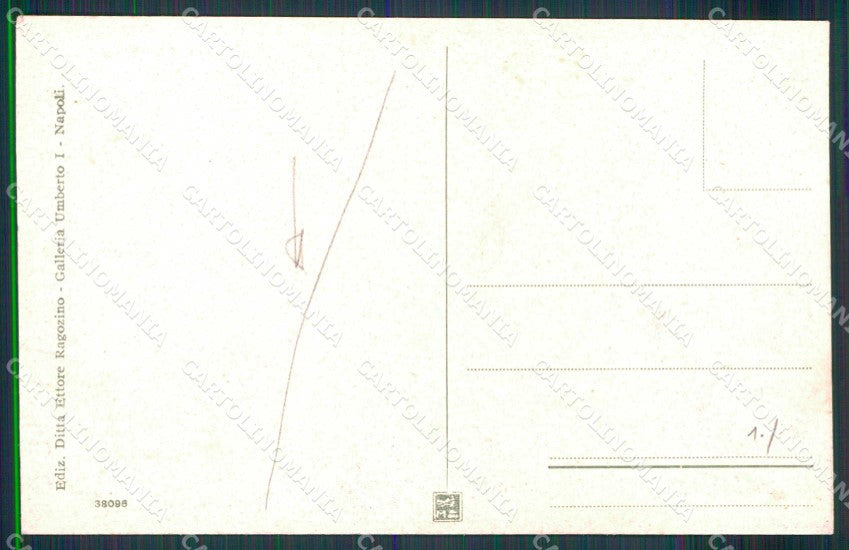 Napoli Città Via Partenope Castel dell Ovo Ragozino PIEGA cartolina MX4763 – retro
