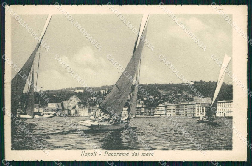 Napoli Città Veduta dal Mare Barche Brunner 15649 cartolina MX4770 – fronte