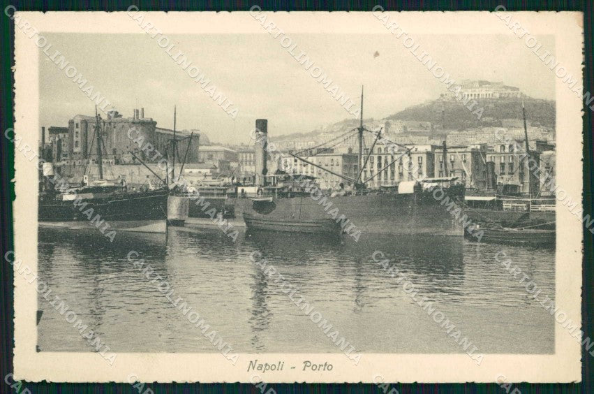 Napoli Città Porto con Barche Brunner 8389 cartolina MX4771 – fronte