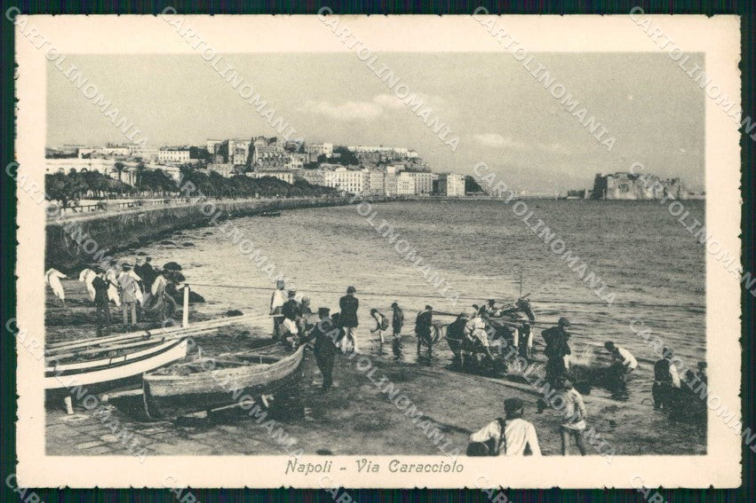 Napoli Città Via Caracciolo Barche Brunner 10710 cartolina MX4772 – fronte