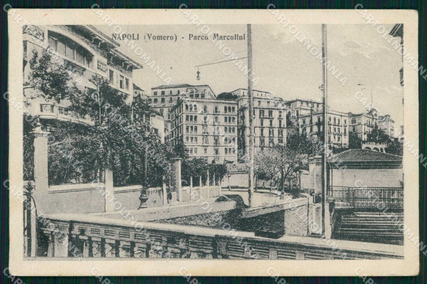 Napoli Città Parco Marcolini Vomero PIEGHINA cartolina MX4775 – fronte