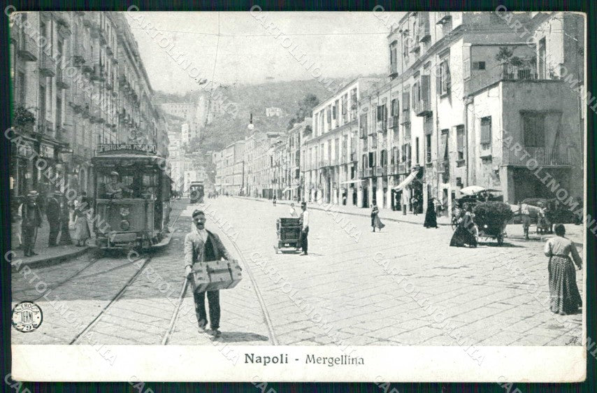 Napoli Città Mergellina Tram Alterocca 5798 cartolina MX4776 – fronte