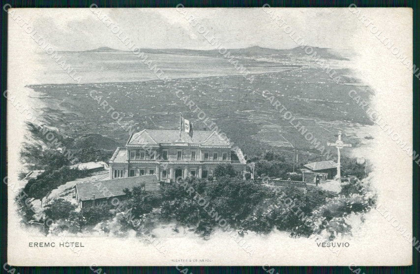 Napoli Città Vesuvio Eremo Hotel Richter cartolina MX4786 – fronte
