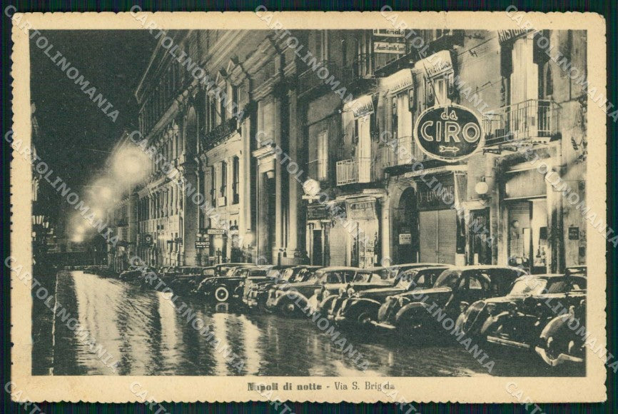 Napoli Città Via Santa Brigida Notturno Alterocca 153916 cartolina MX4801 – fronte