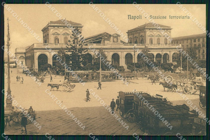 Napoli Città Stazione Ferroviaria Tramway Ragozino cartolina MX4806 – fronte