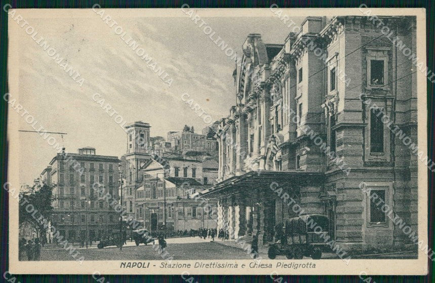 Napoli Città Stazione Direttissima Chiesa Piedigrotta cartolina MX4811 – fronte