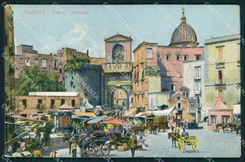 Napoli Città Porta Capuana Mercato cartolina MX4815 – fronte