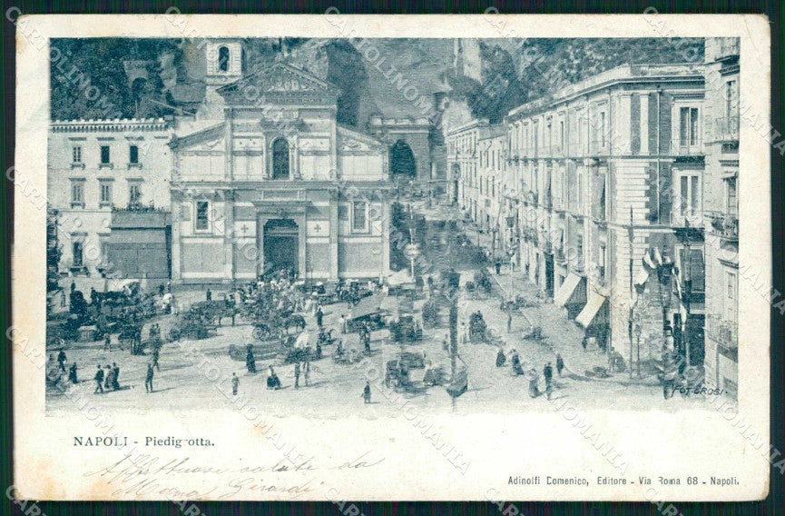 Napoli Città Piedigrotta PIEGHINA cartolina MX4824 – fronte