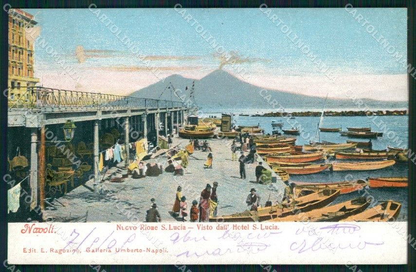 Napoli Città Nuovo Rione Santa Lucia Ragozino 2726 ABRASA cartolina MX4825 – fronte