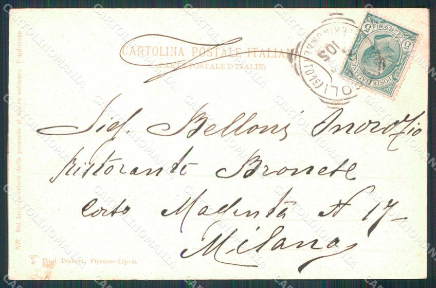 Napoli Città Strada Piedigrotta Mergellina Trabert cartolina MX4839 – retro