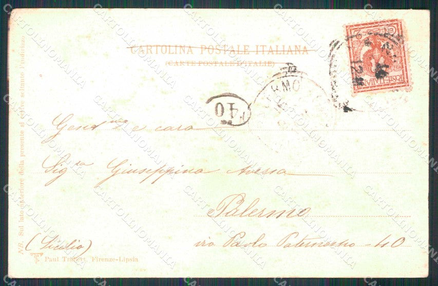 Napoli Città Strada Santa Lucia Trabert cartolina MX4840 – retro