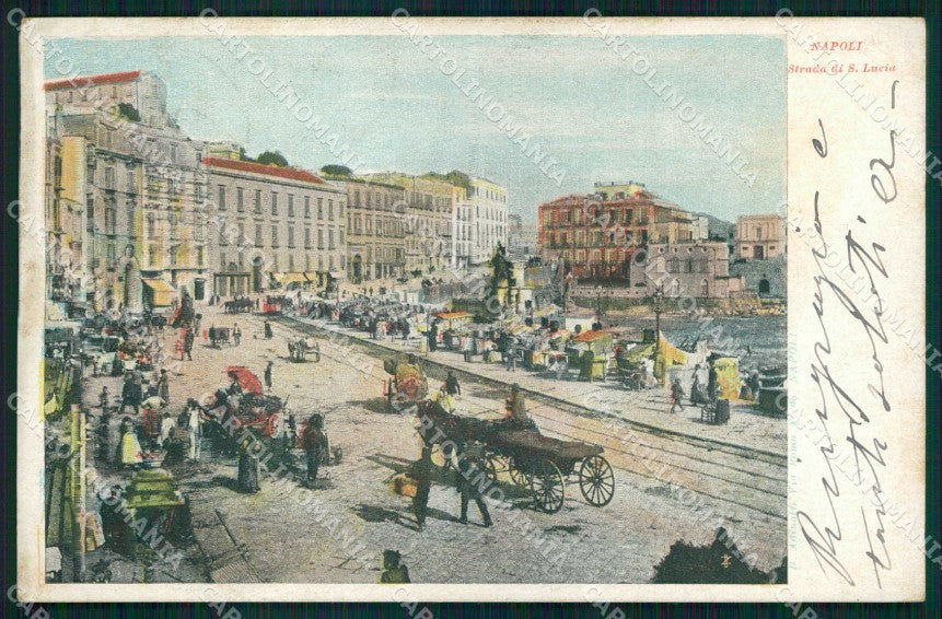 Napoli Città Strada Santa Lucia cartolina MX4841 – fronte