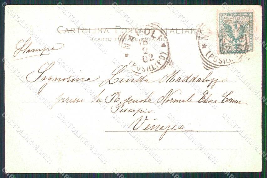 Napoli Città Riviera Chiaia Villa Nazionale Stengel 11195 cartolina MX4844 – retro