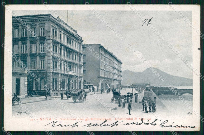 Napoli Città Chiatamone Hotel Royal Vesuvio Brogi cartolina MX4850 – fronte