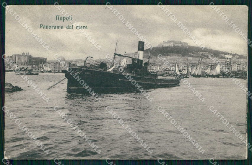 Napoli Città Veduta dal Mare Barche Ragozino 22078 cartolina MX4863 – fronte
