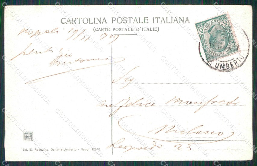 Napoli Città Veduta dal Mare Barche Ragozino 22078 cartolina MX4863 – retro