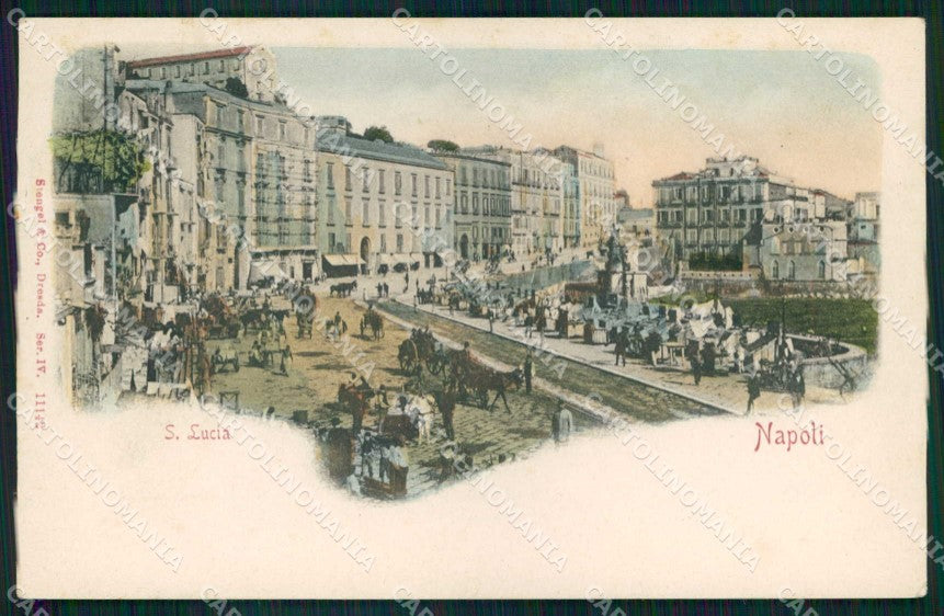 Napoli Città Strada Santa Lucia Stengel 11142 cartolina MX4865 – fronte