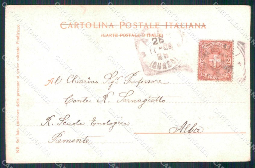 Napoli Città Immacolatella Stazione Marittima Alinari cartolina MX4866 – retro