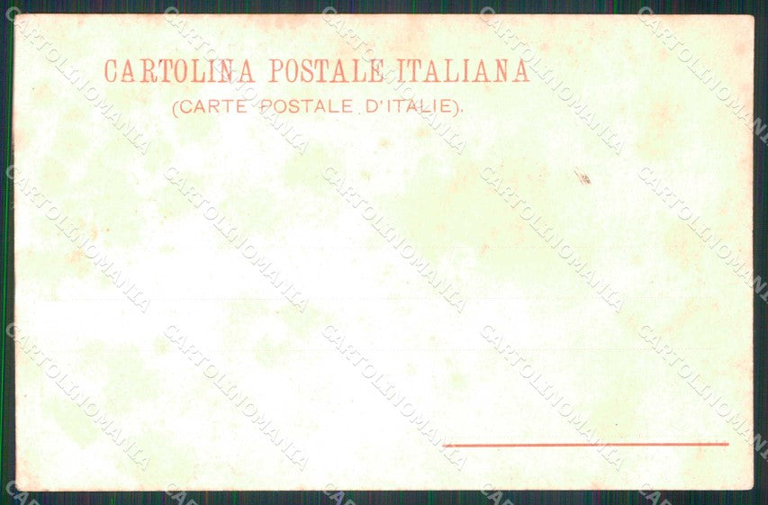 Napoli Città Piazze Vesuvio in Eruzione Via Caracciolo Richter cartolina MX4869 – retro