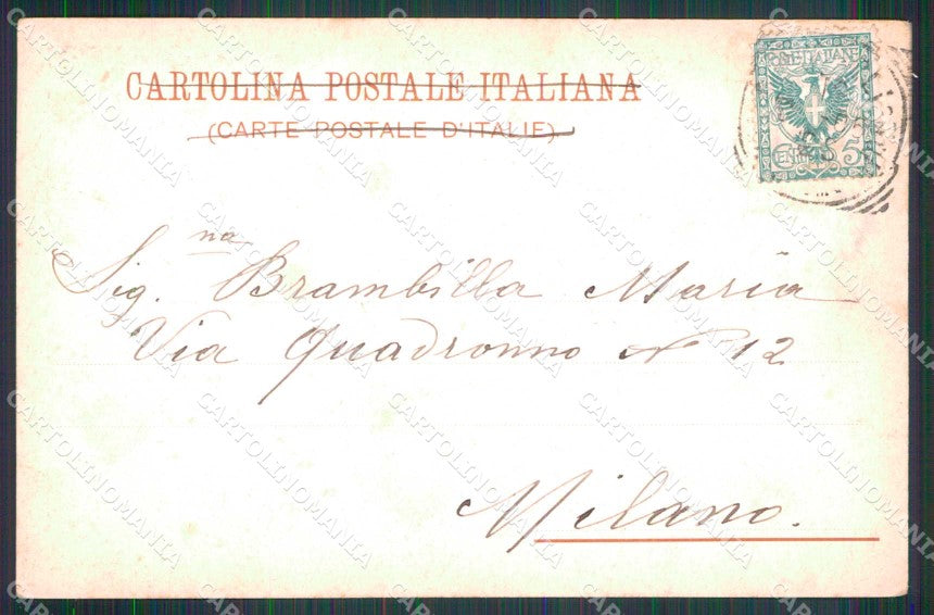 Napoli Città Piazze Vesuvio in Eruzione Via Caracciolo Richter cartolina MX4872 – retro