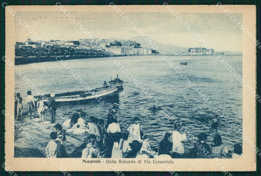Napoli Città Veduta Mare da Via Caracciolo PIEGA cartolina MX4875 – fronte