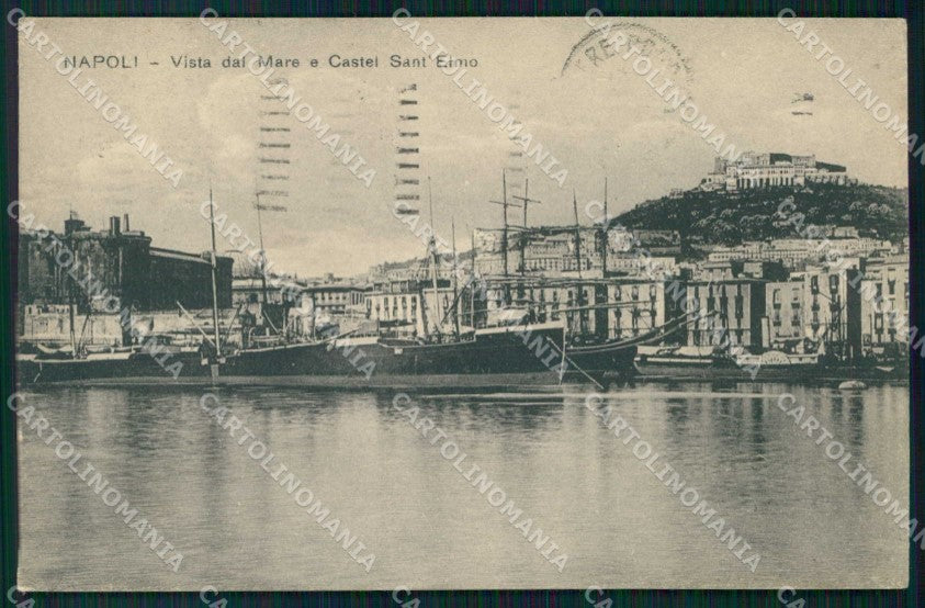 Napoli Città Veduta dal Mare Castel Sant Elmo cartolina MX4876 – fronte