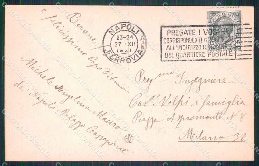 Napoli Città Veduta dal Mare cartolina MX4877 – retro
