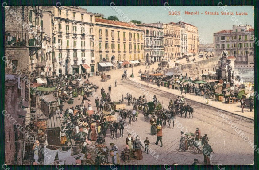 Napoli Città Strada Santa Lucia cartolina MX4894 – fronte