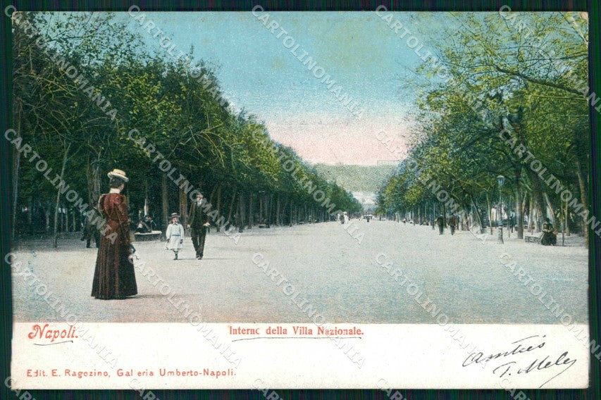 Napoli Città Interno Villa Nazionale Ragozino cartolina MX4895 – fronte