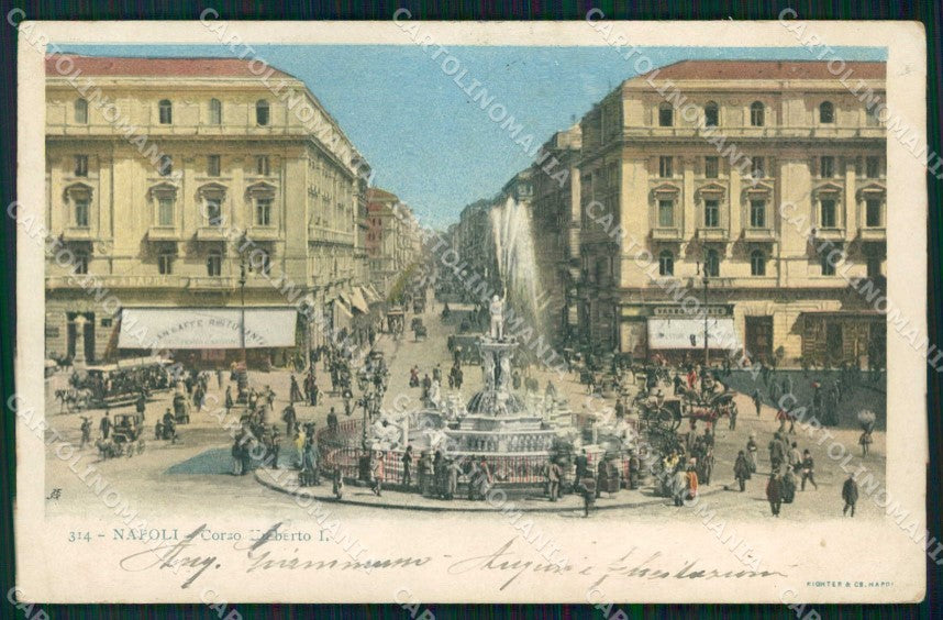 Napoli Città Corso Umberto I Richter 314 cartolina MX4908 – fronte