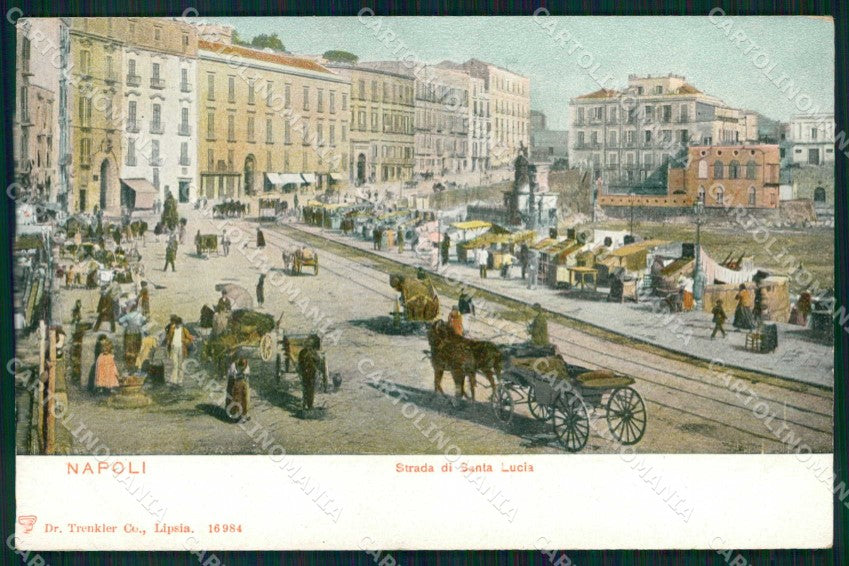 Napoli Città Strada Santa Lucia Trenkler 16984 cartolina MX4912 – fronte
