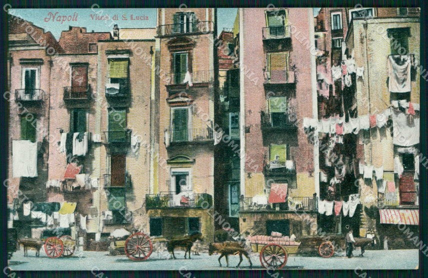 Napoli Città Vicoli Santa Lucia Ragozino 4524 cartolina MX4914 – fronte