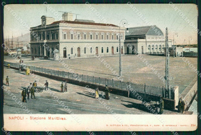 Napoli Città Stazione Marittima STRAPPINO cartolina MX4918 – fronte