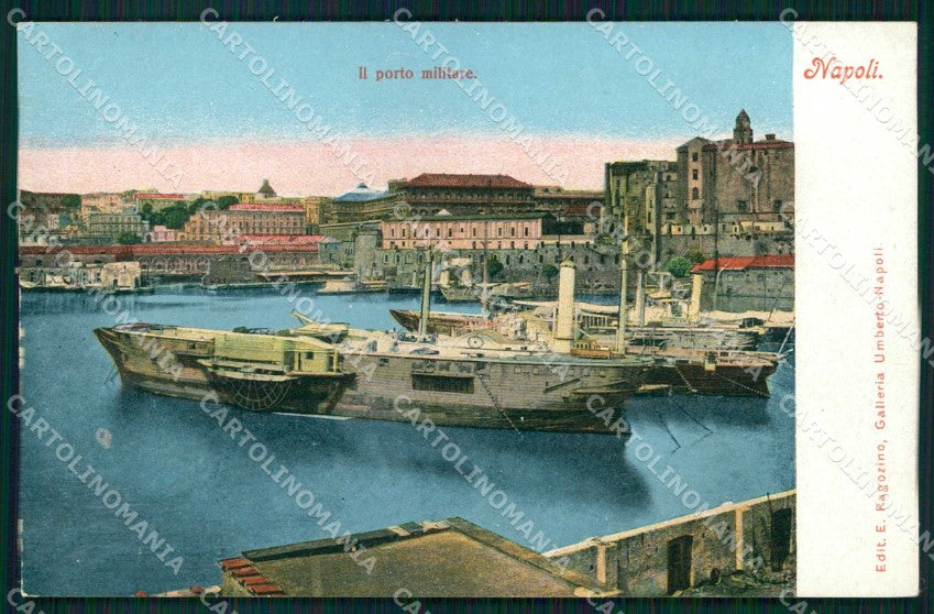 Napoli Città Porto Militare Barche Ragozino 2573 cartolina MX4931 – fronte