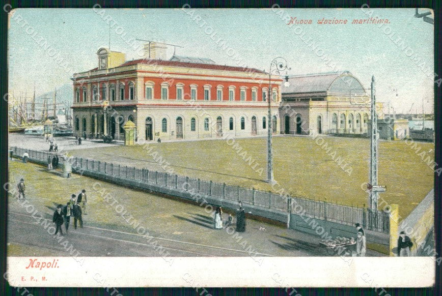 Napoli Città Nuova Stazione Marittima cartolina MX4932 – fronte