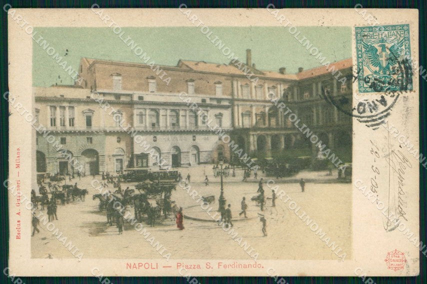 Napoli Città Piazza San Ferdinando cartolina MX4936 – fronte