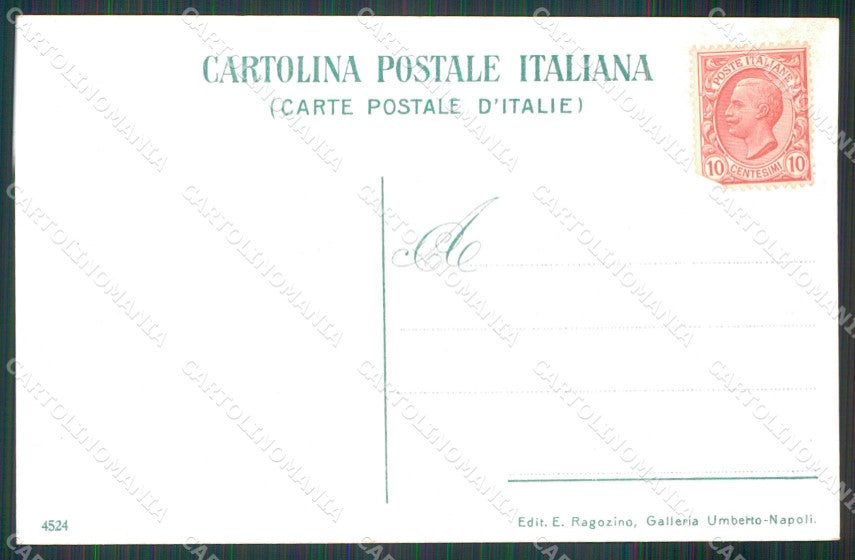Napoli Città Vicoli Santa Lucia Ragozino 4524 cartolina MX4945 – retro