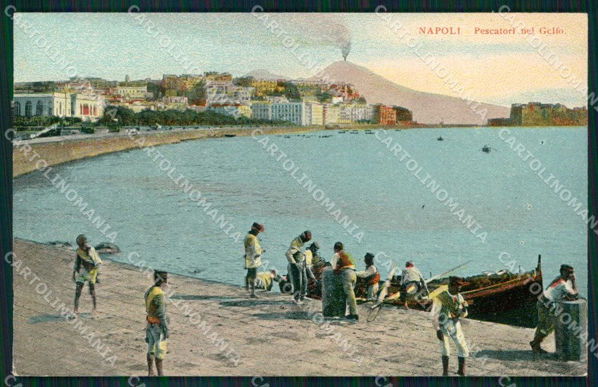 Napoli Città Mestieri Pescatori nel Golfo cartolina MX4951 – fronte