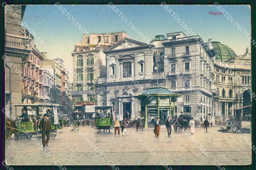 Napoli Città Piazza Plebiscito cartolina MX4958 – fronte