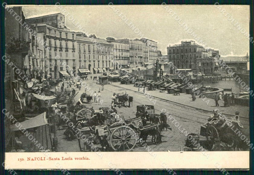 Napoli Città Santa Lucia Vecchia cartolina MX4977 – fronte
