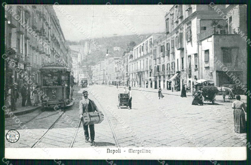 Napoli Città Mergellina Tram Alterocca 5798 cartolina MX4988 – fronte