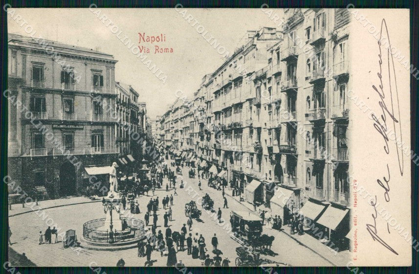 Napoli Città Via Roma Tramway Ragozino 379 cartolina MX5006 – fronte